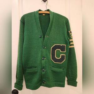 Vintage School Varsity Letterman Sweater Cardigan